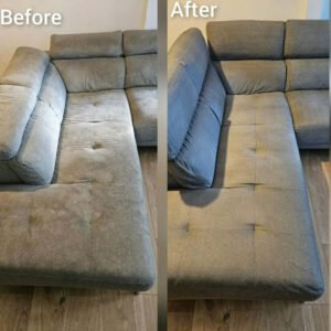 Sofa Before and After Cleaning